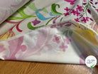 POPELINE DE COTON FOND ÉCRU GROSSE FLEURES MULTICOLORES - My Little Coupon