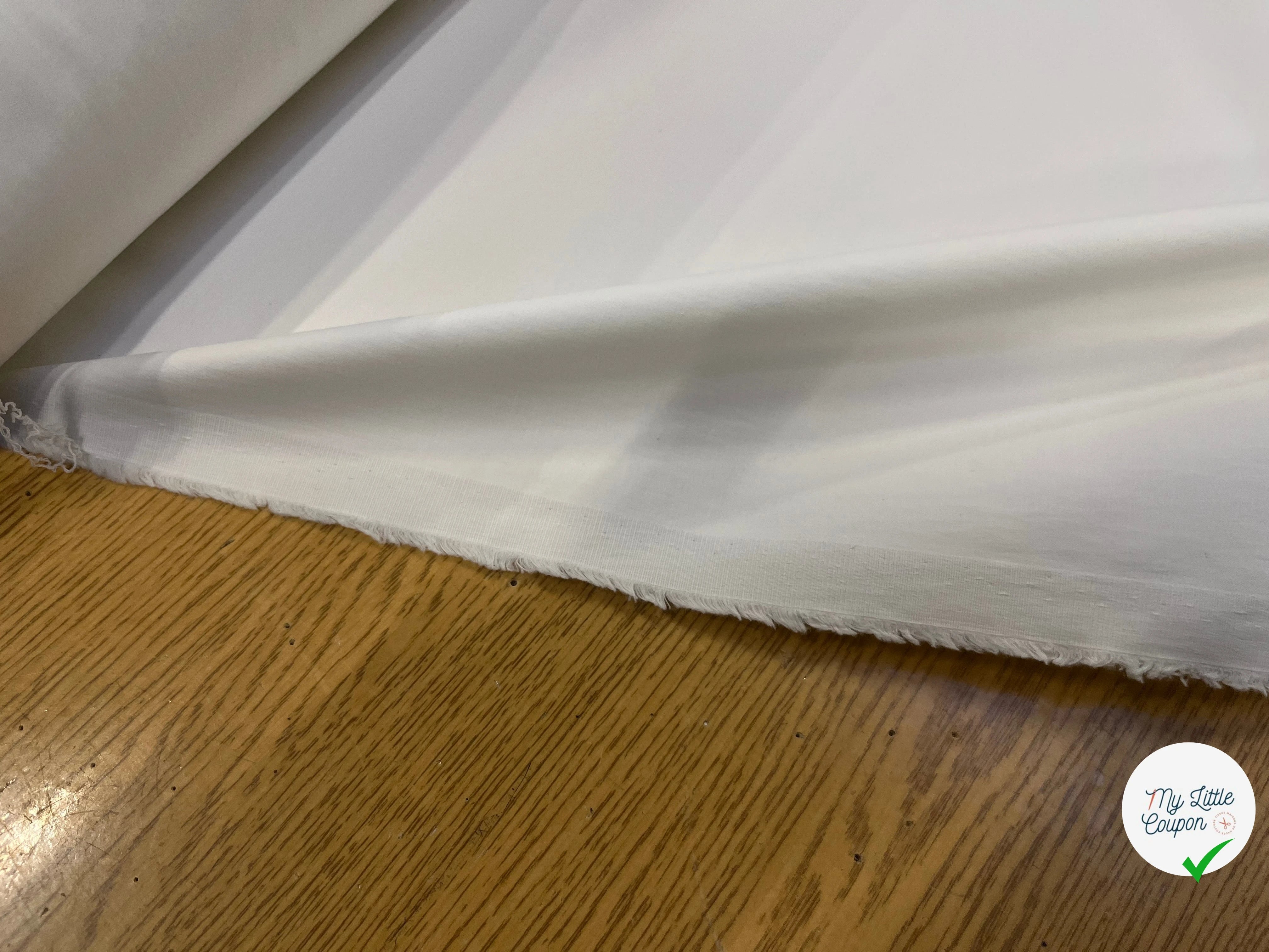 POPELINE DE COTON FROIDE ET LISSE BLANCHE 135CM - My Little Coupon