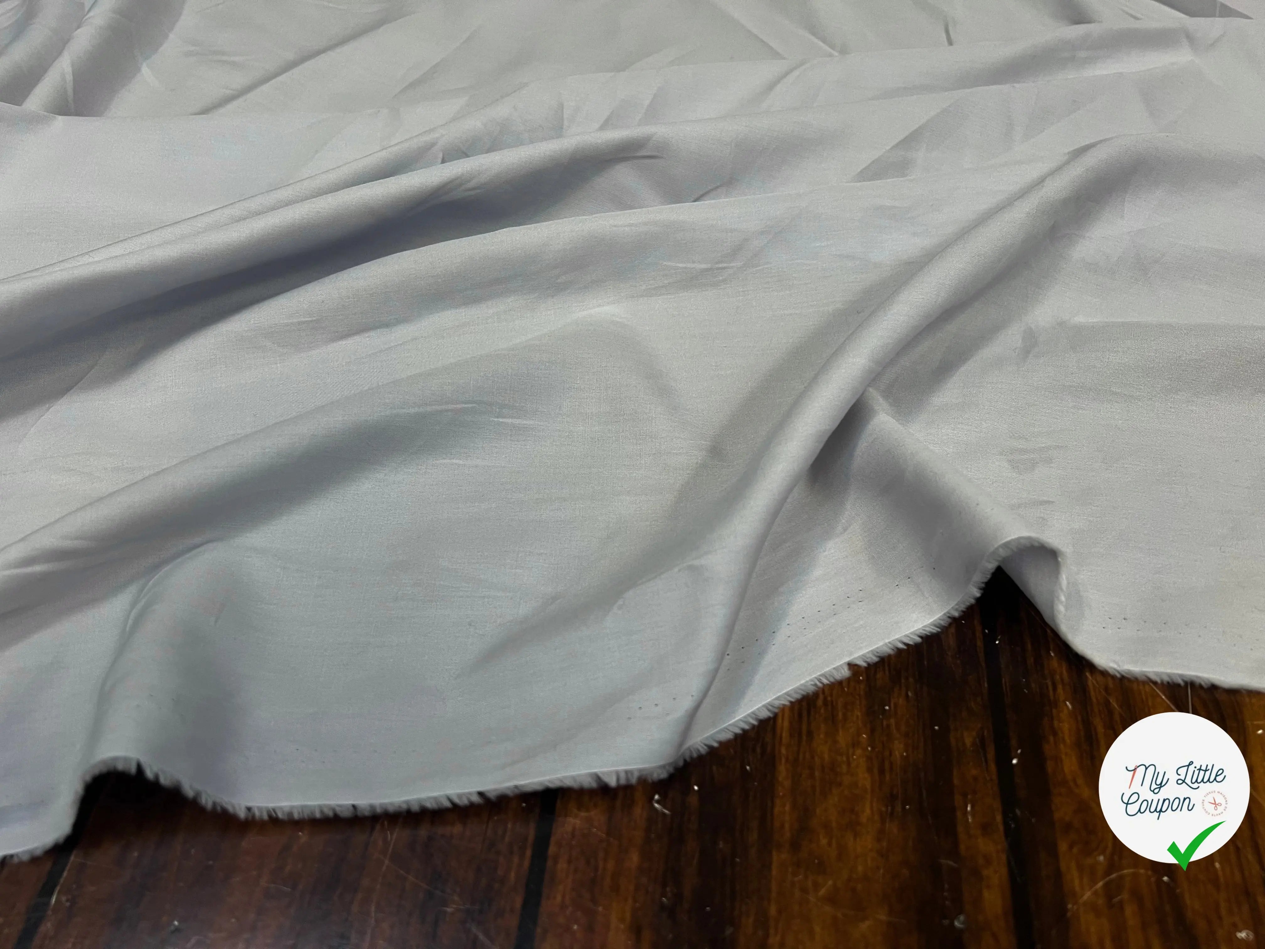 POPELINE DE COTON GRIS - My Little Coupon