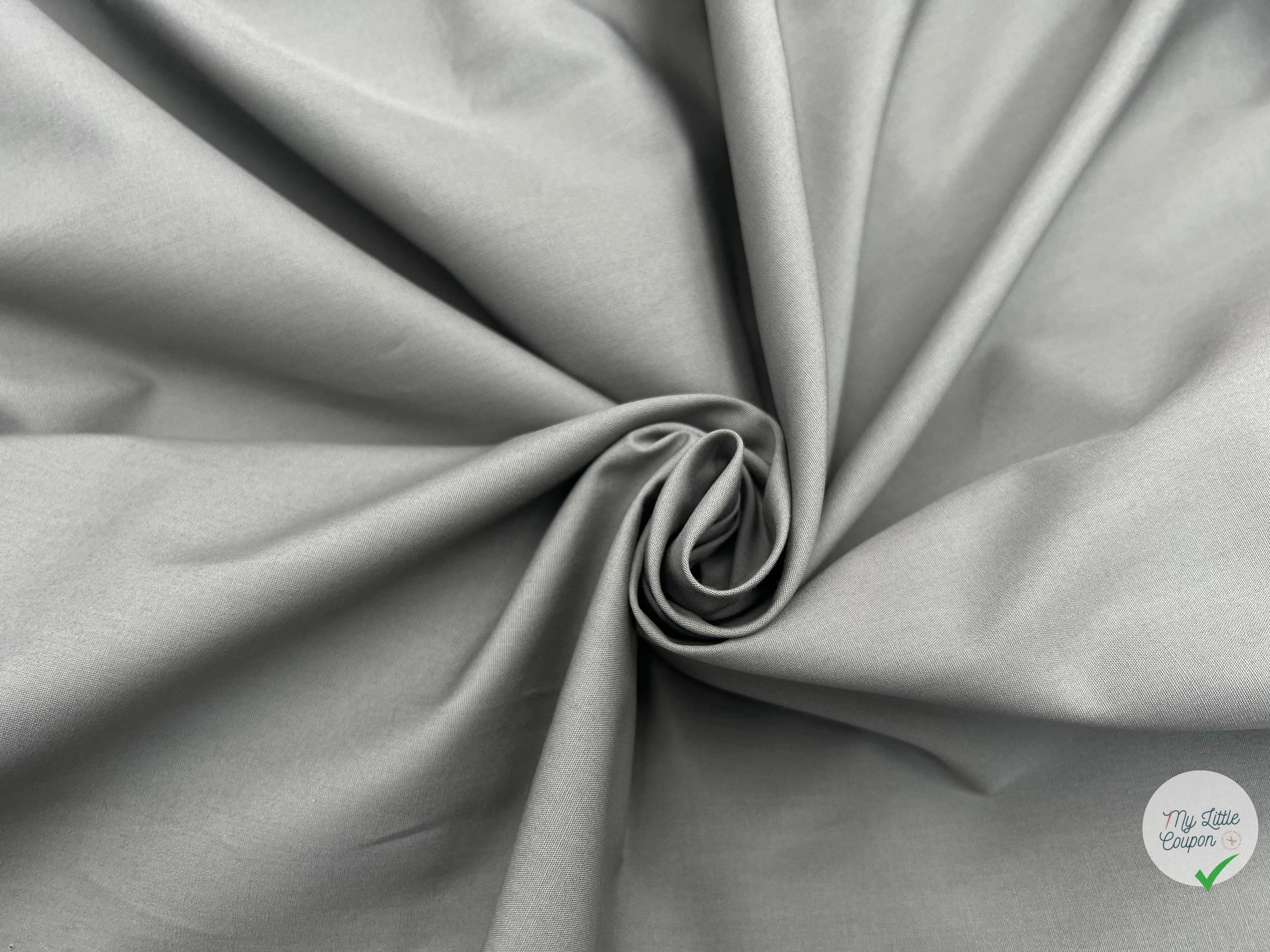 POPELINE DE COTON GRIS TAUPE - My Little Coupon - tissu - coudre