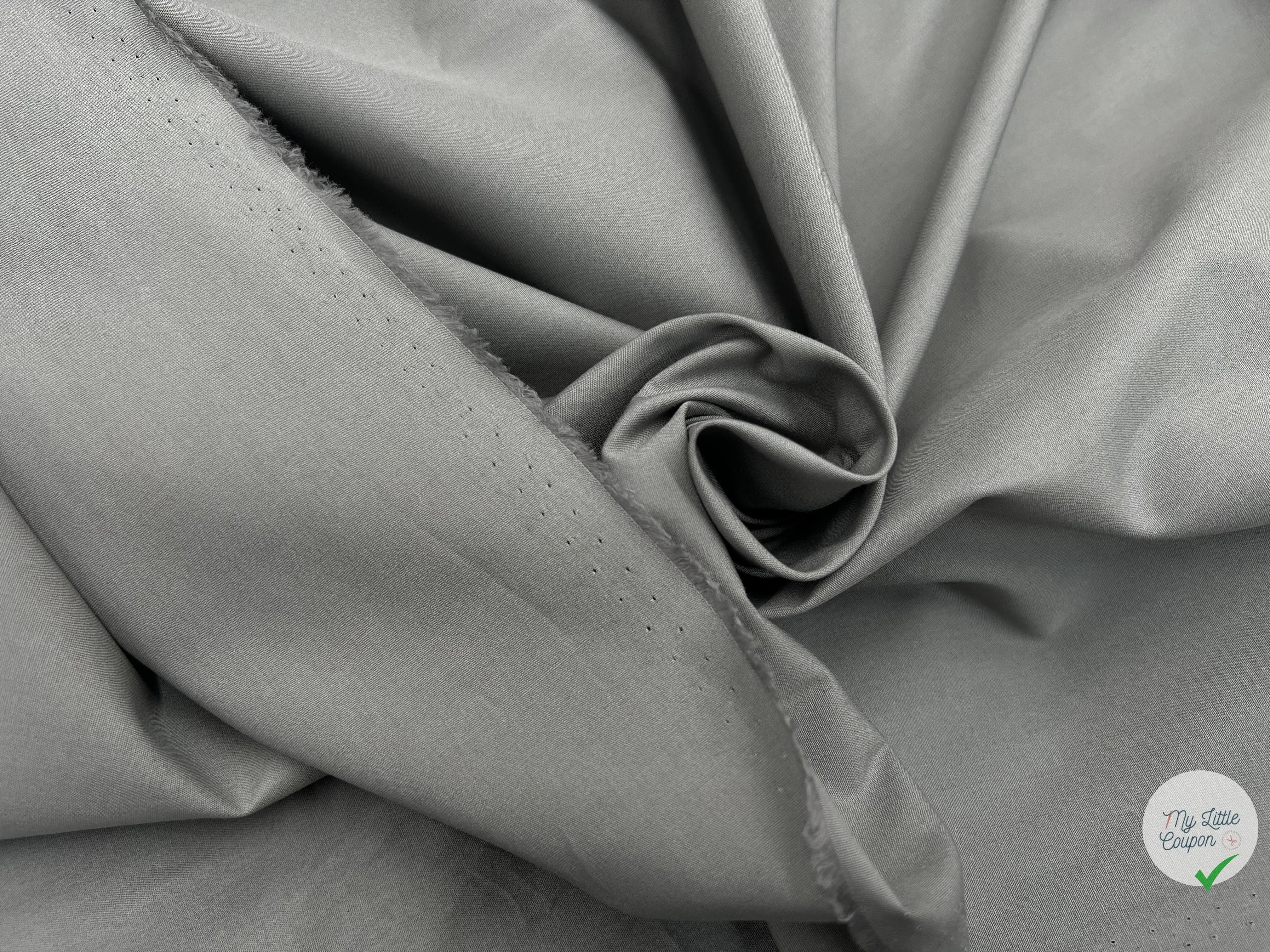 POPELINE DE COTON GRIS TAUPE - My Little Coupon - tissu - coudre