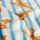 POPELINE DE COTON IMPRIMÉ HOMARD BLANC CASSÉ - My Little Coupon