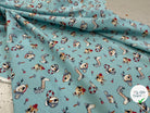 POPELINE DE COTON IMPRIMÉE LITTLE ONES PIRATES KID BLEU CIEL - My Little Coupon