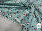 POPELINE DE COTON IMPRIMÉE LITTLE ONES PIRATES KID BLEU CIEL - My Little Coupon