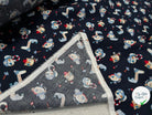 POPELINE DE COTON IMPRIMÉE LITTLE ONES PIRATES KID MARINE - My Little Coupon