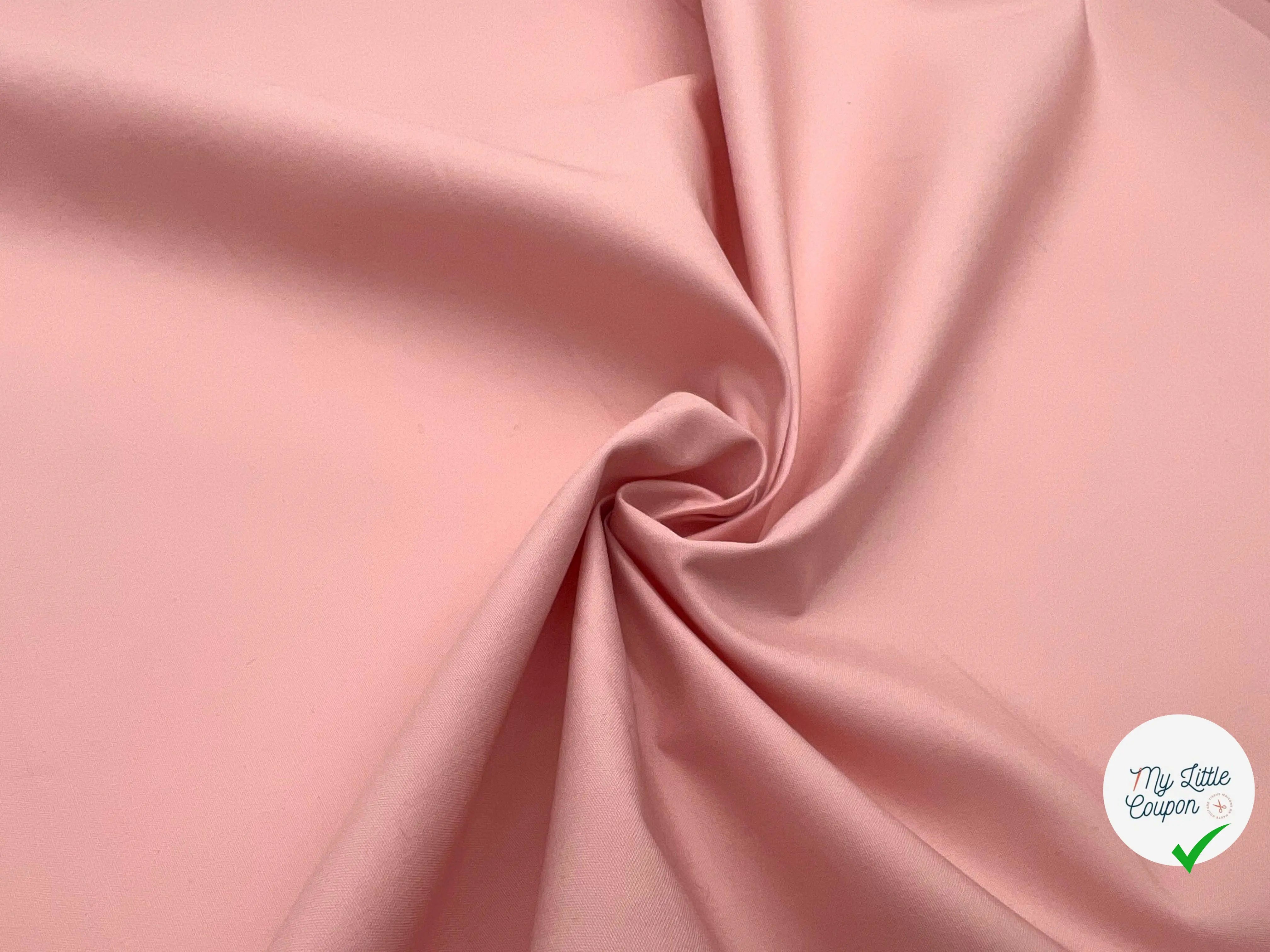 POPELINE DE COTON LOURDE ROSE SOUTENU - My Little Coupon - tissu - coudre