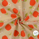 POPELINE DE COTON POMMES JAUNE - My Little Coupon