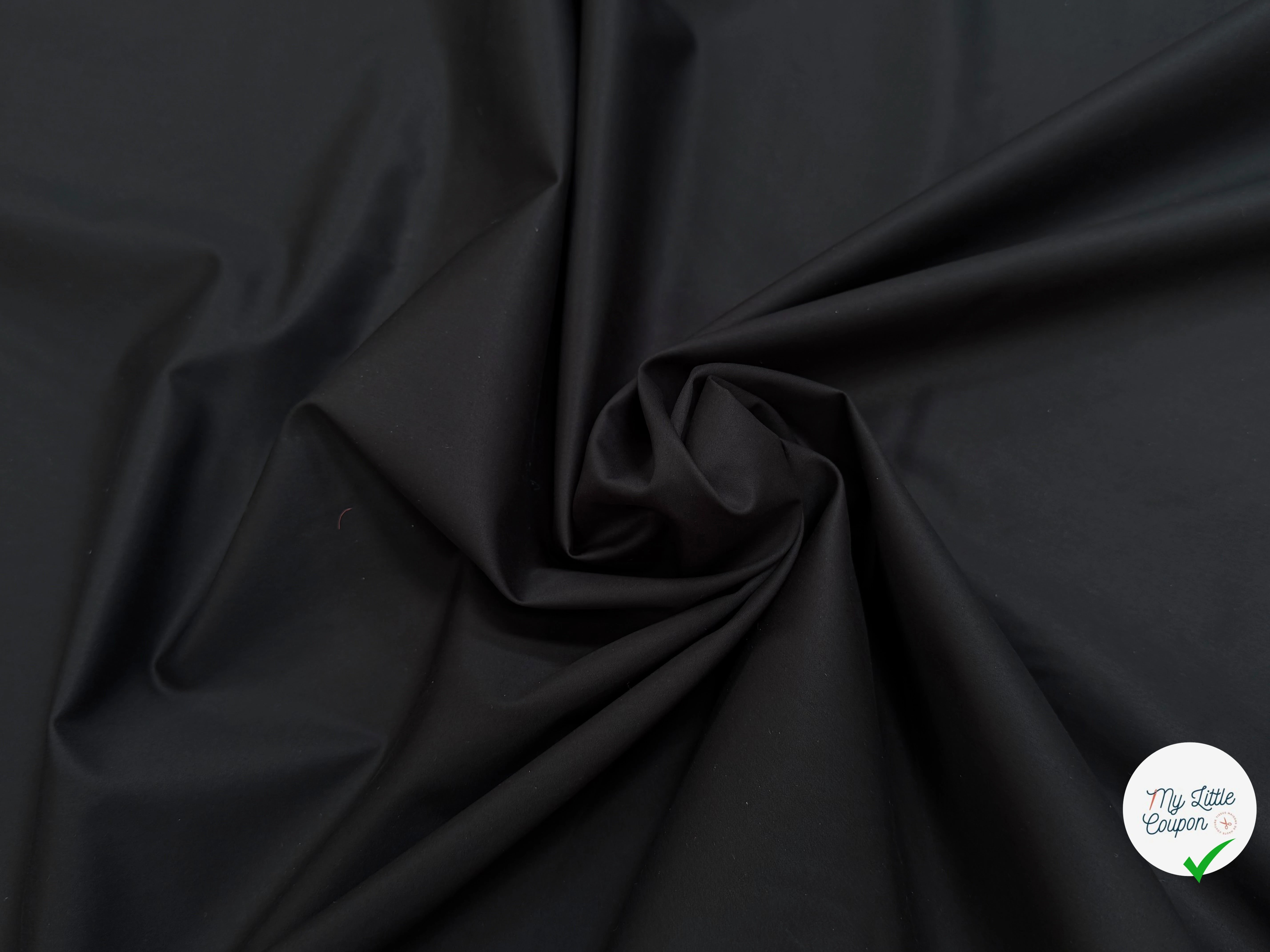 POPELINE DE COTON QUALITÉ COUTURE NOIR 100% COTON - My Little Coupon