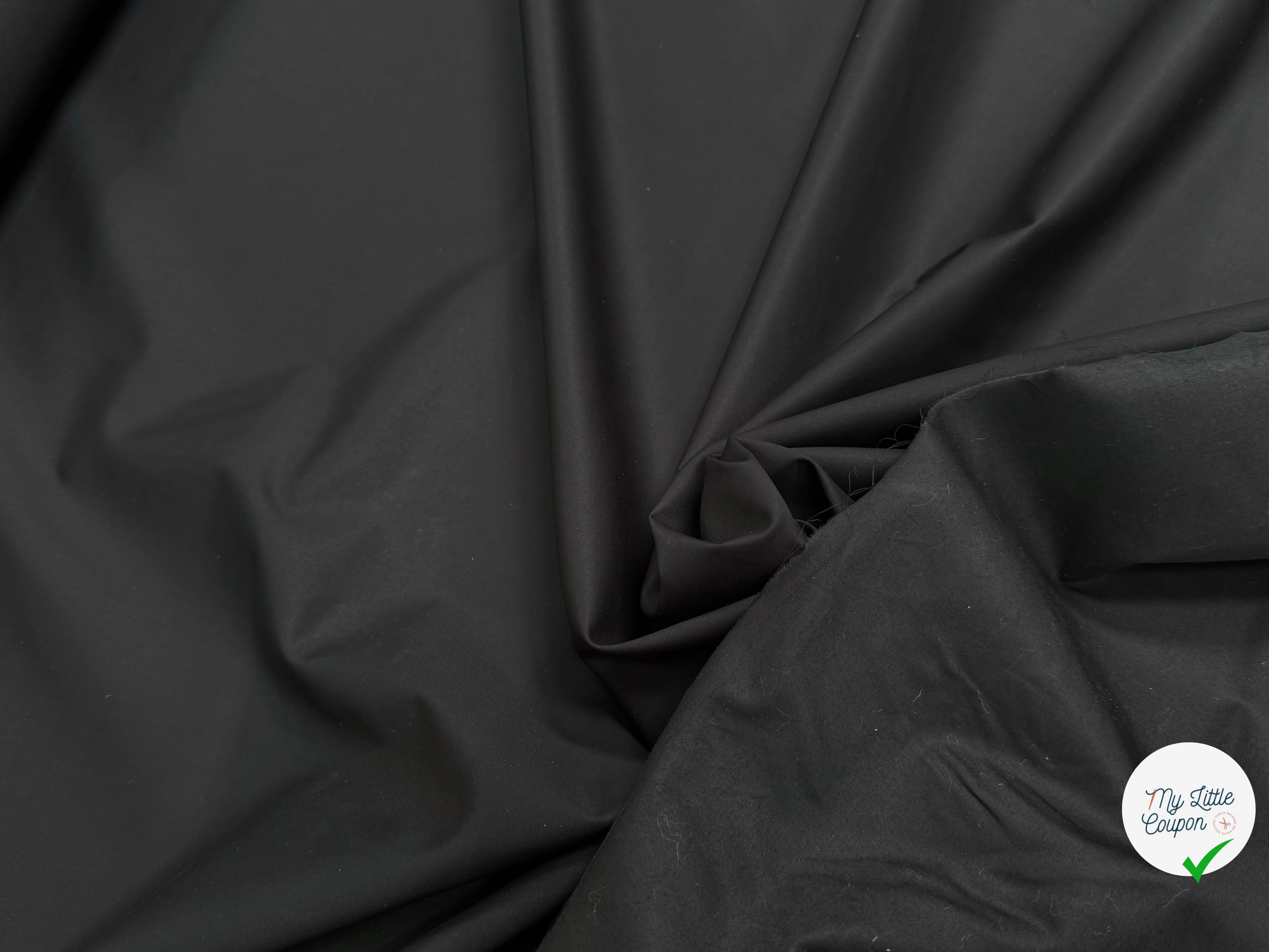 POPELINE DE COTON QUALITÉ COUTURE NOIR 100% COTON - My Little Coupon