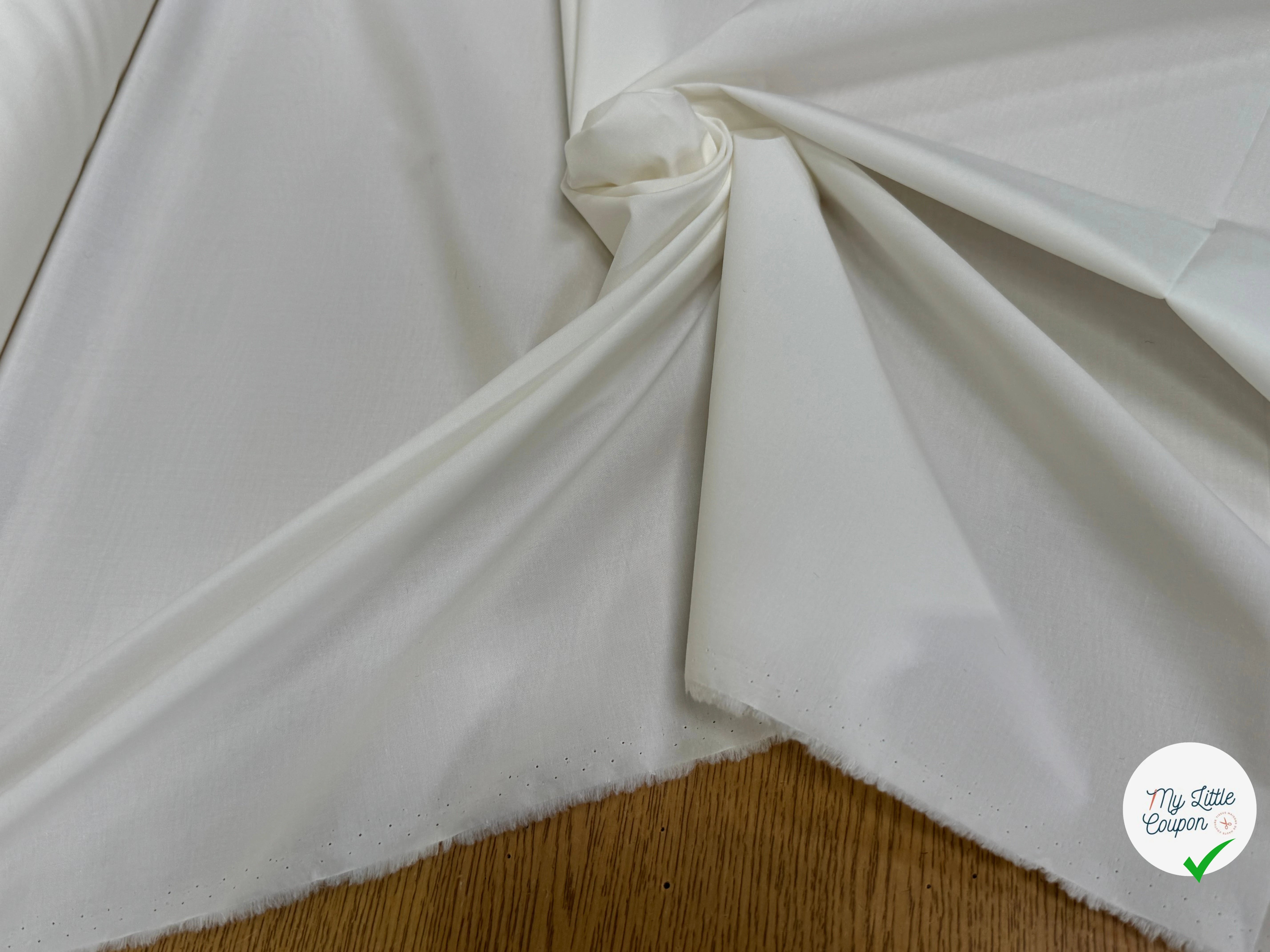 POPELINE DE COTON QUALITÉ COUTURE SNOW WHITE - My Little Coupon