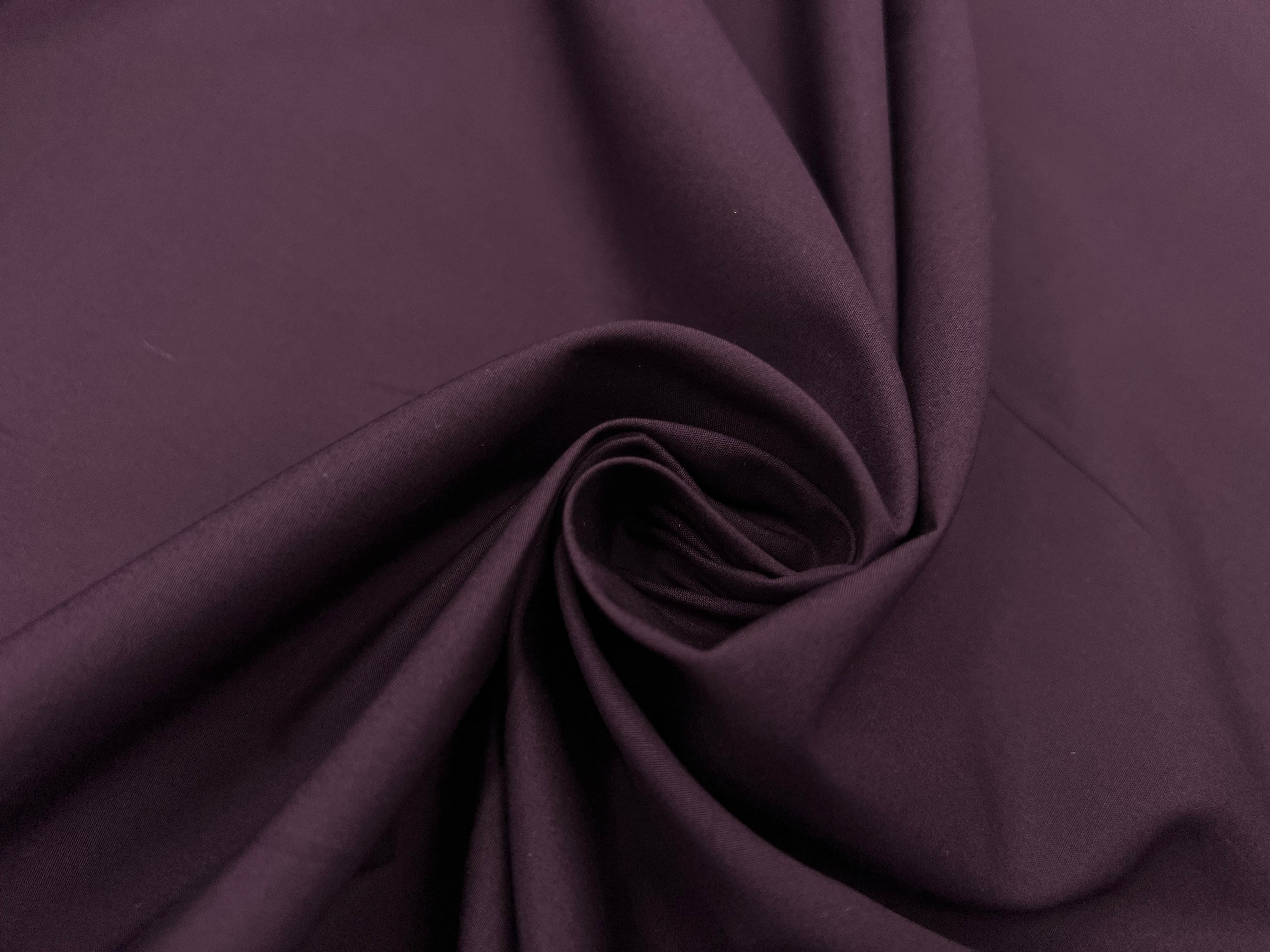 POPELINE DE COTON QUALITÉ JAPAN AUBERGINE MSO