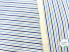 POPELINE DE COTON RAYURES BLEU ÉLÉGAMMENT - My Little Coupon - tissu - coudre