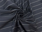 POPELINE DE COTON RAYURES FICELLE NAVY MSO