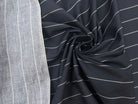POPELINE DE COTON RAYURES FICELLE NAVY MSO
