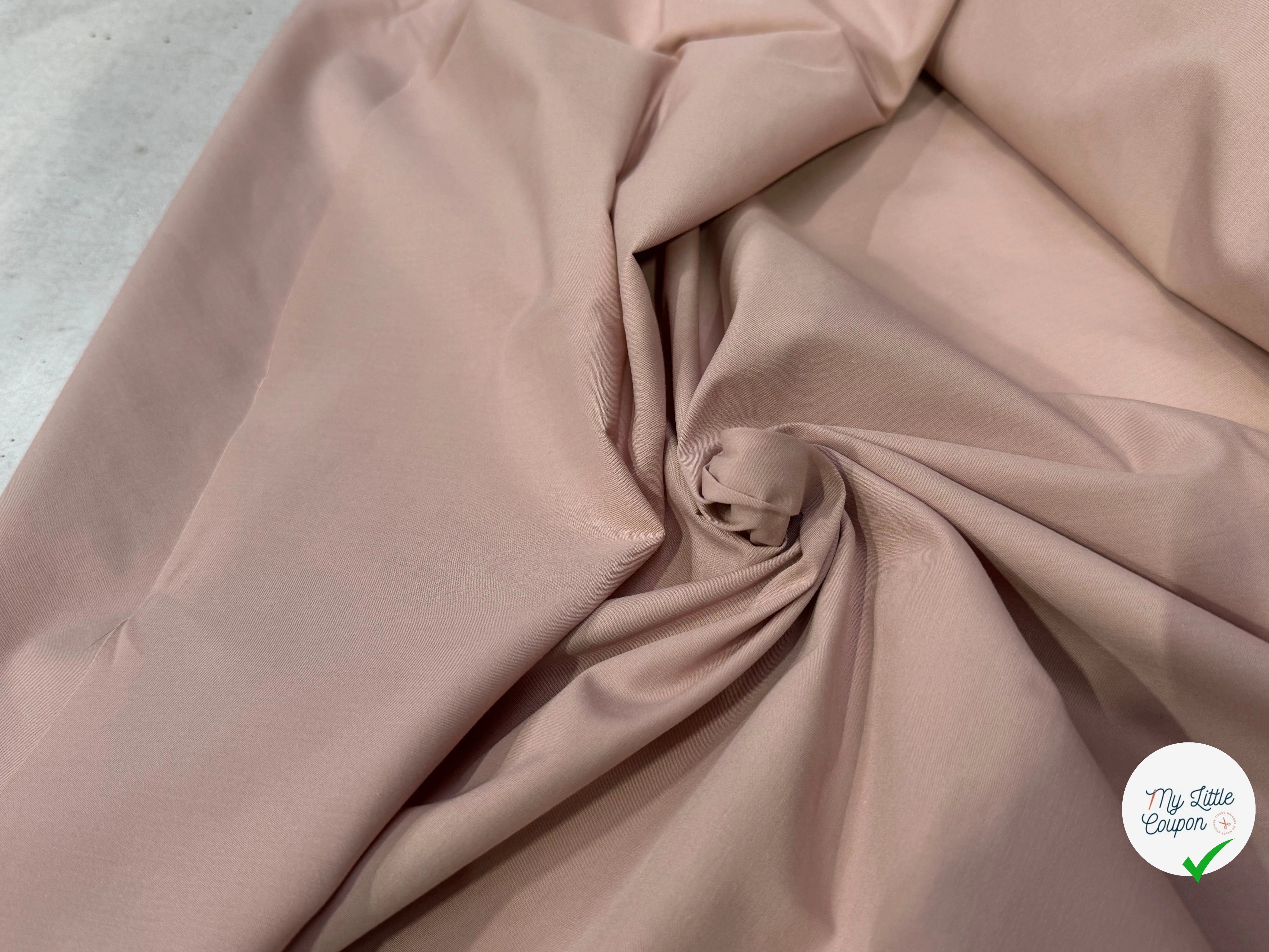 POPELINE DE COTON ROSE 150 CM - My Little Coupon