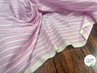 POPELINE DE COTON ROSE RAYURES BLANCHES - My Little Coupon