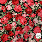 Popeline de coton roses noir