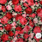 Popeline de coton roses noir