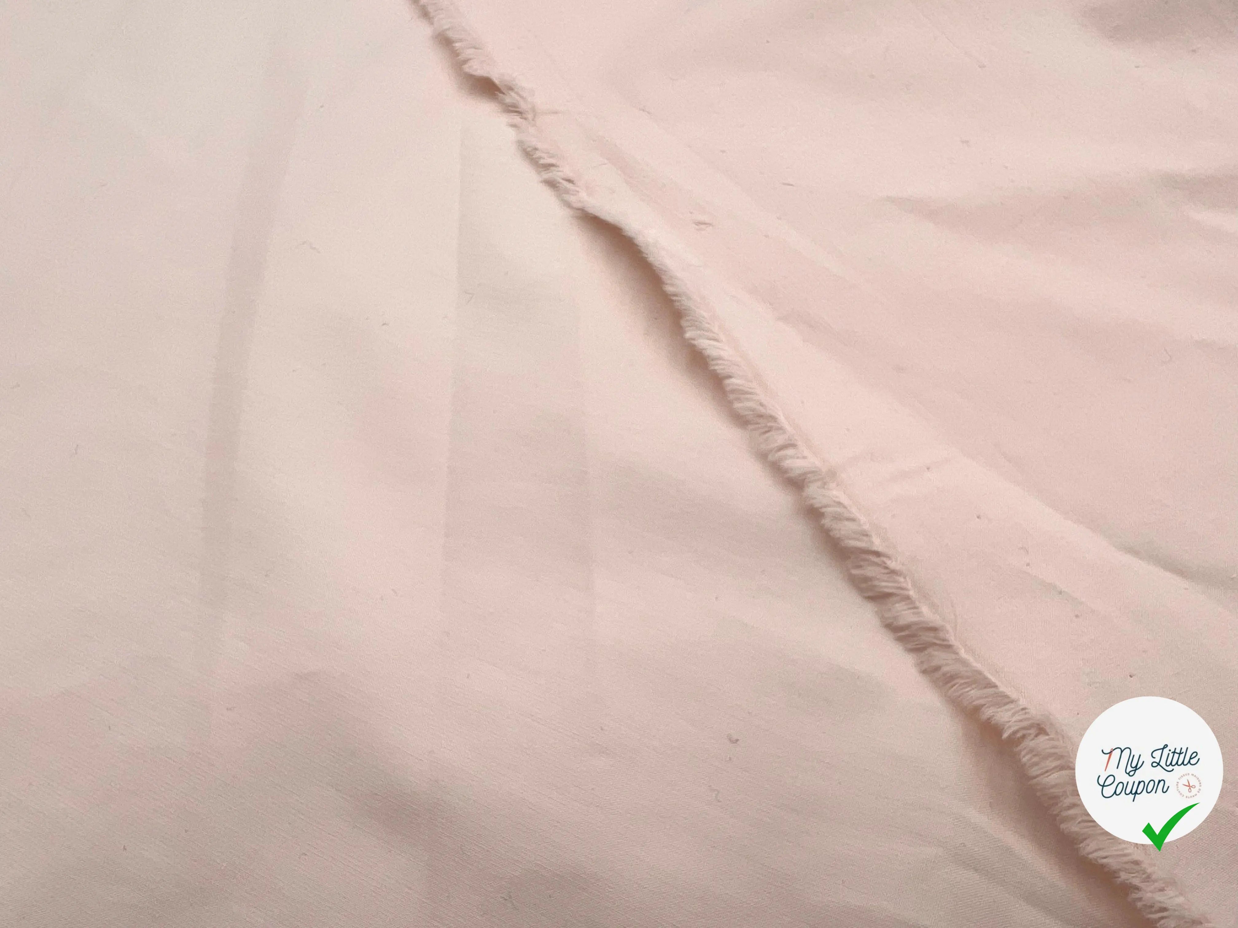 POPELINE DE COTON SABLÉE SAUMON - My Little Coupon - tissu - coudre