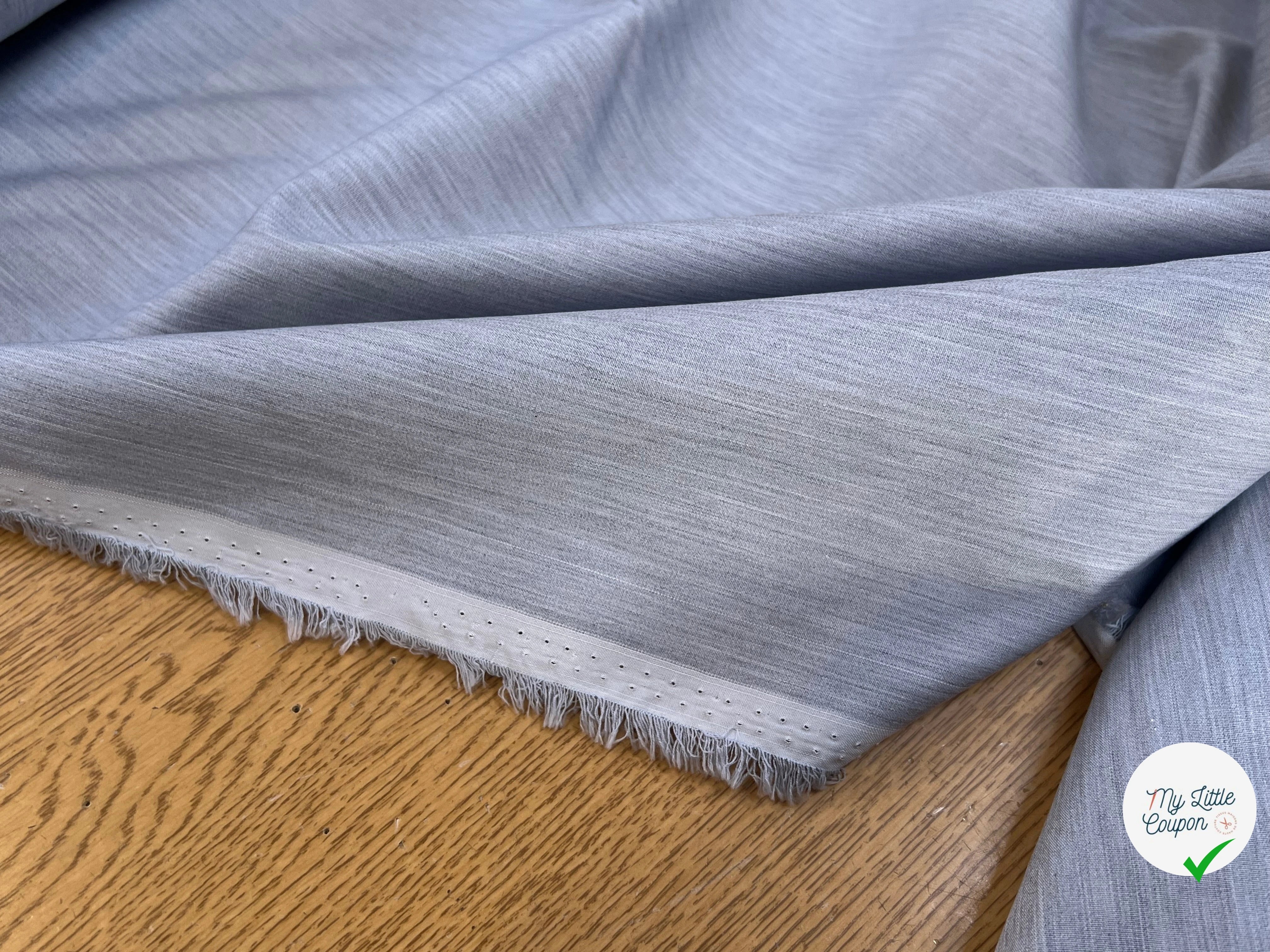 POPELINE DE COTON SOUPLE GRISE 147CM - My Little Coupon