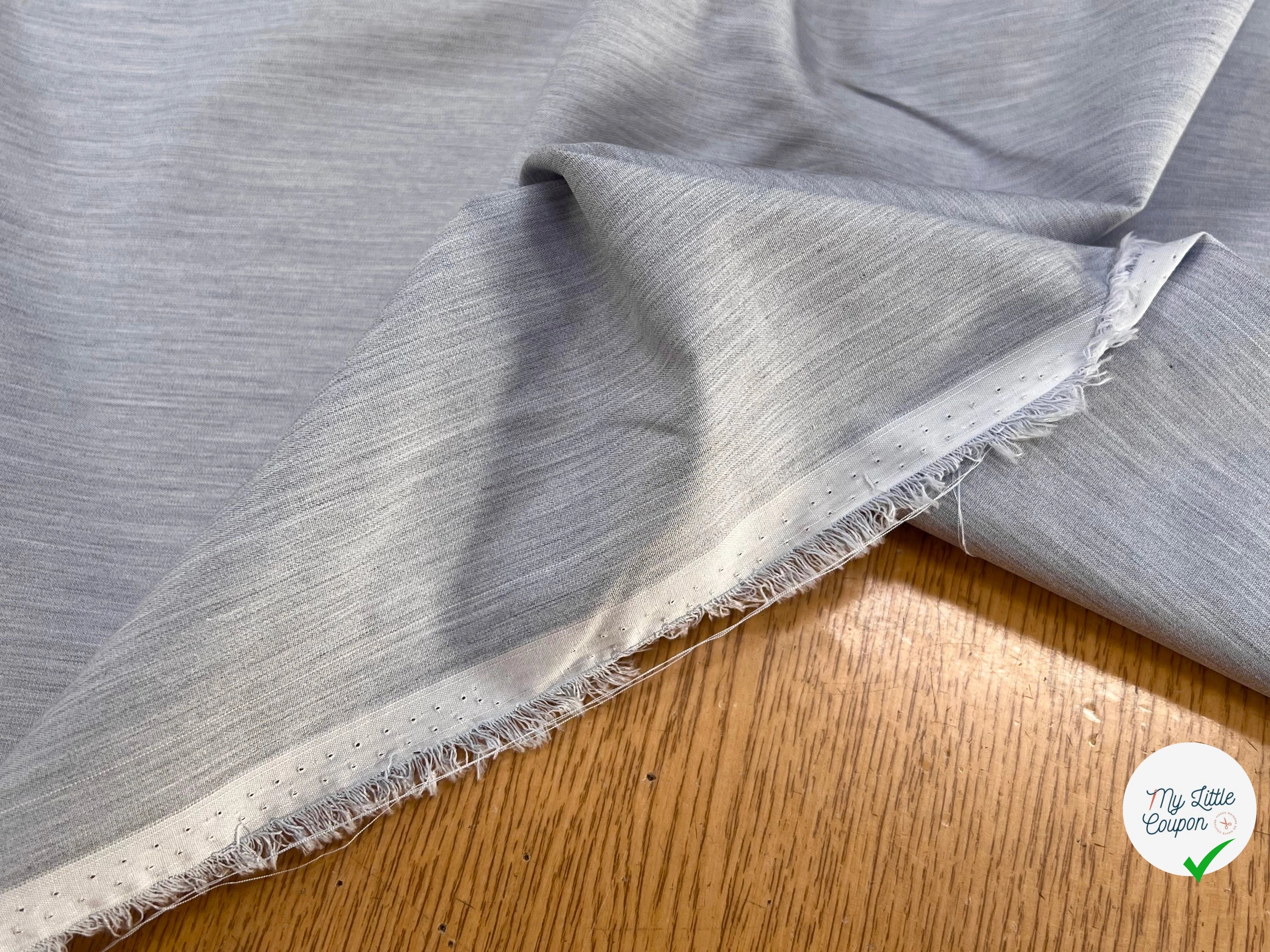 POPELINE DE COTON SOUPLE GRISE 147CM - My Little Coupon