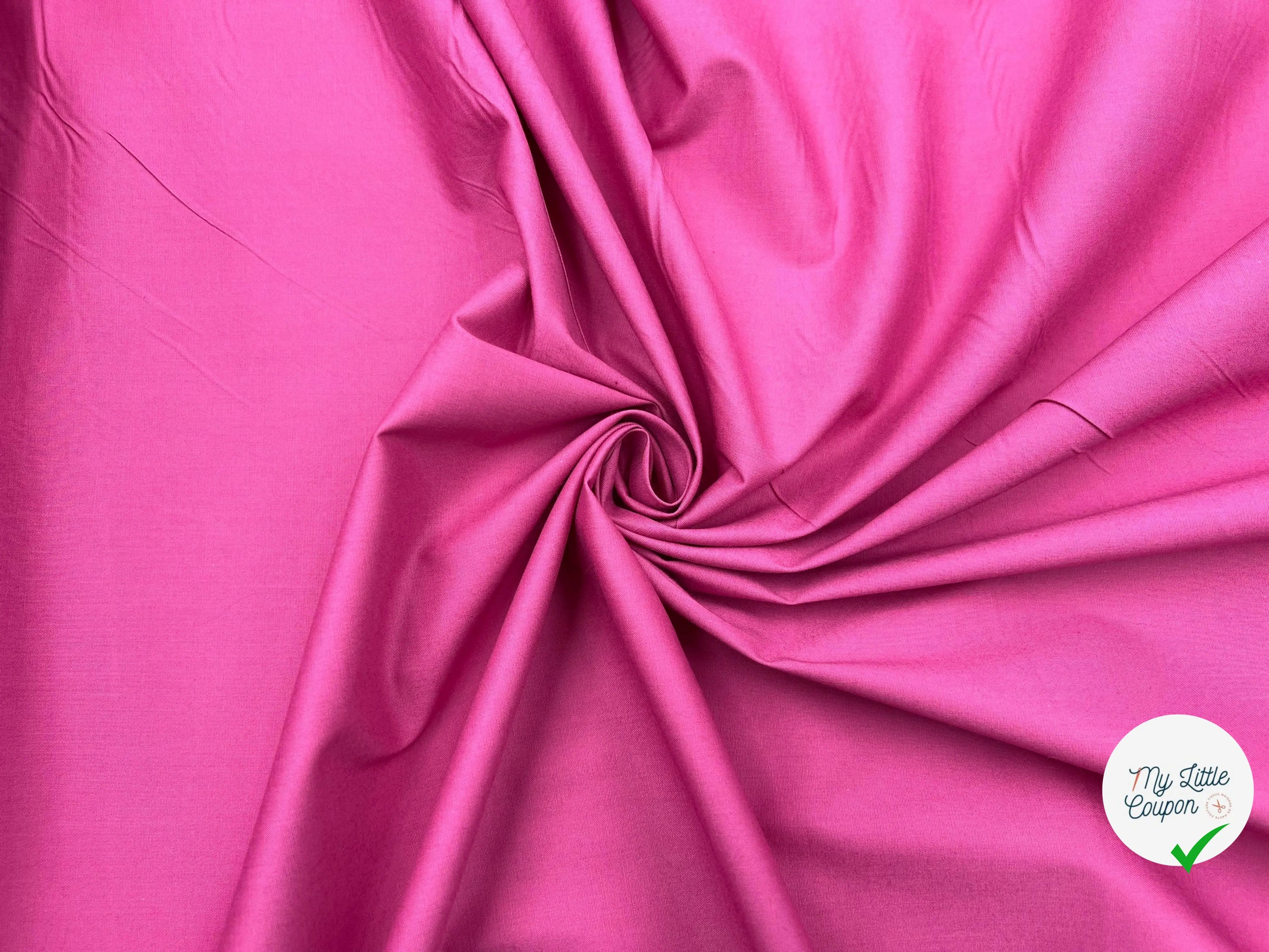 POPELINE DE COTON STRETCH FUSCHSIA - My Little Coupon - tissu - coudre