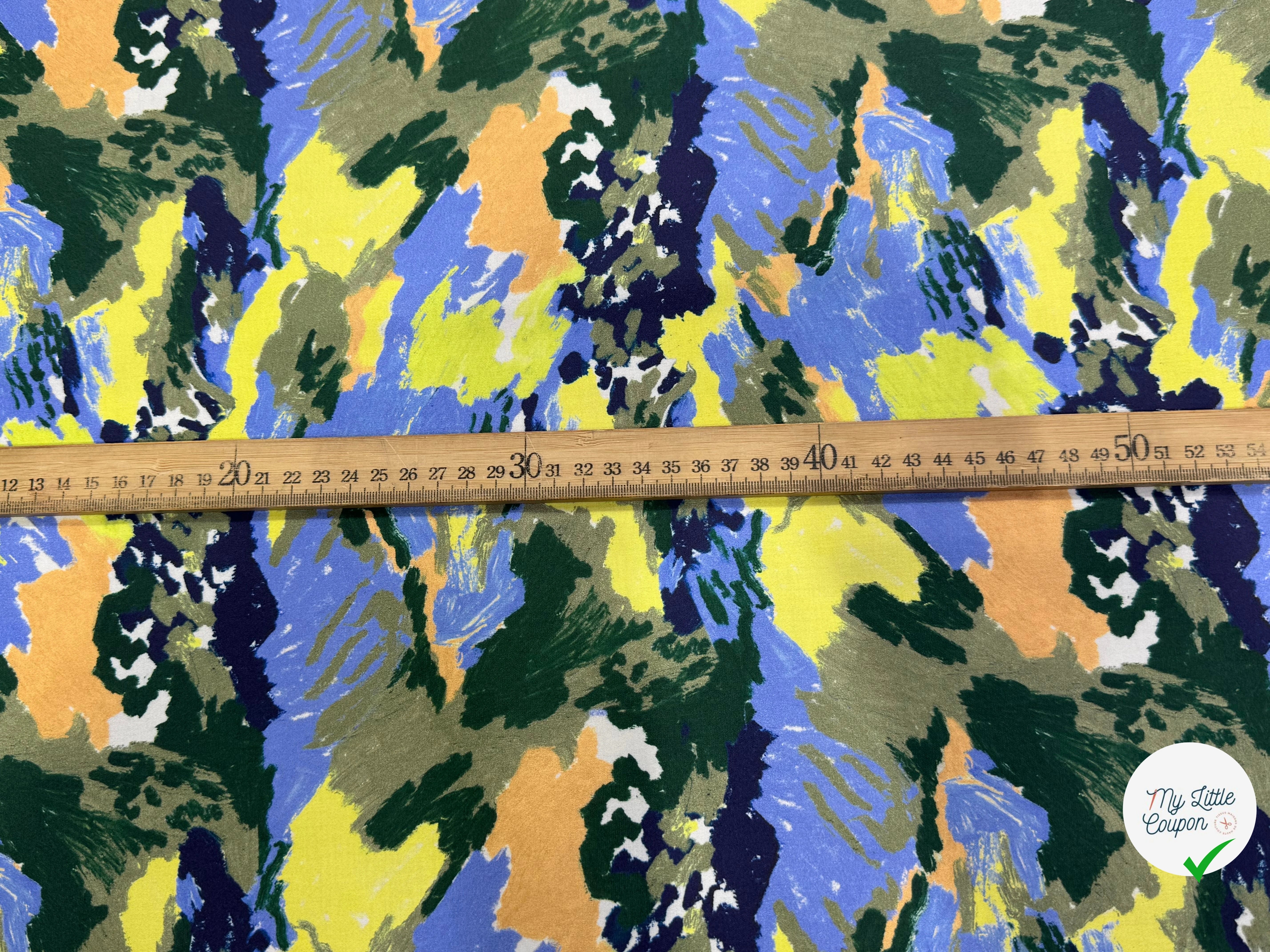 POPELINE DE COTON STRETCH IMPRIMÉE ORAGES - My Little Coupon