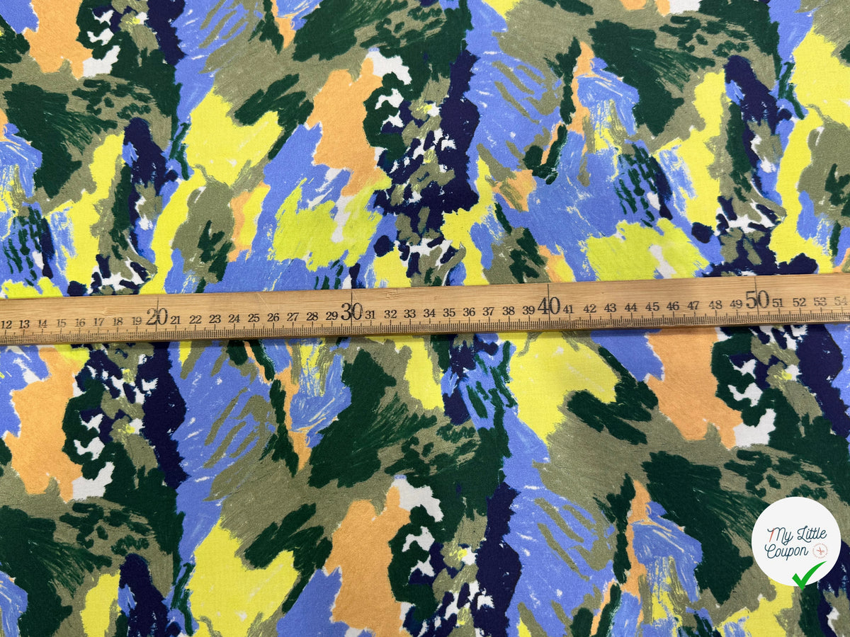 POPELINE DE COTON STRETCH IMPRIMÉE ORAGES - My Little Coupon