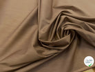 POPELINE DE COTON STRETCH LÈGEREMENT SATINÉE MOCHA 145CM - My Little Coupon