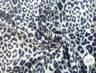 POPELINE DE COTON TACHES FELIN BLEU - My Little Coupon