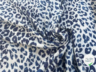 POPELINE DE COTON TACHES FELIN BLEU - My Little Coupon