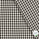 POPELINE DE COTON TISSU FIL TEINT CARREAUX NOIR - My Little Coupon