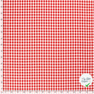 POPELINE DE COTON TISSU FIL TEINT CARREAUX ROUGE - My Little Coupon