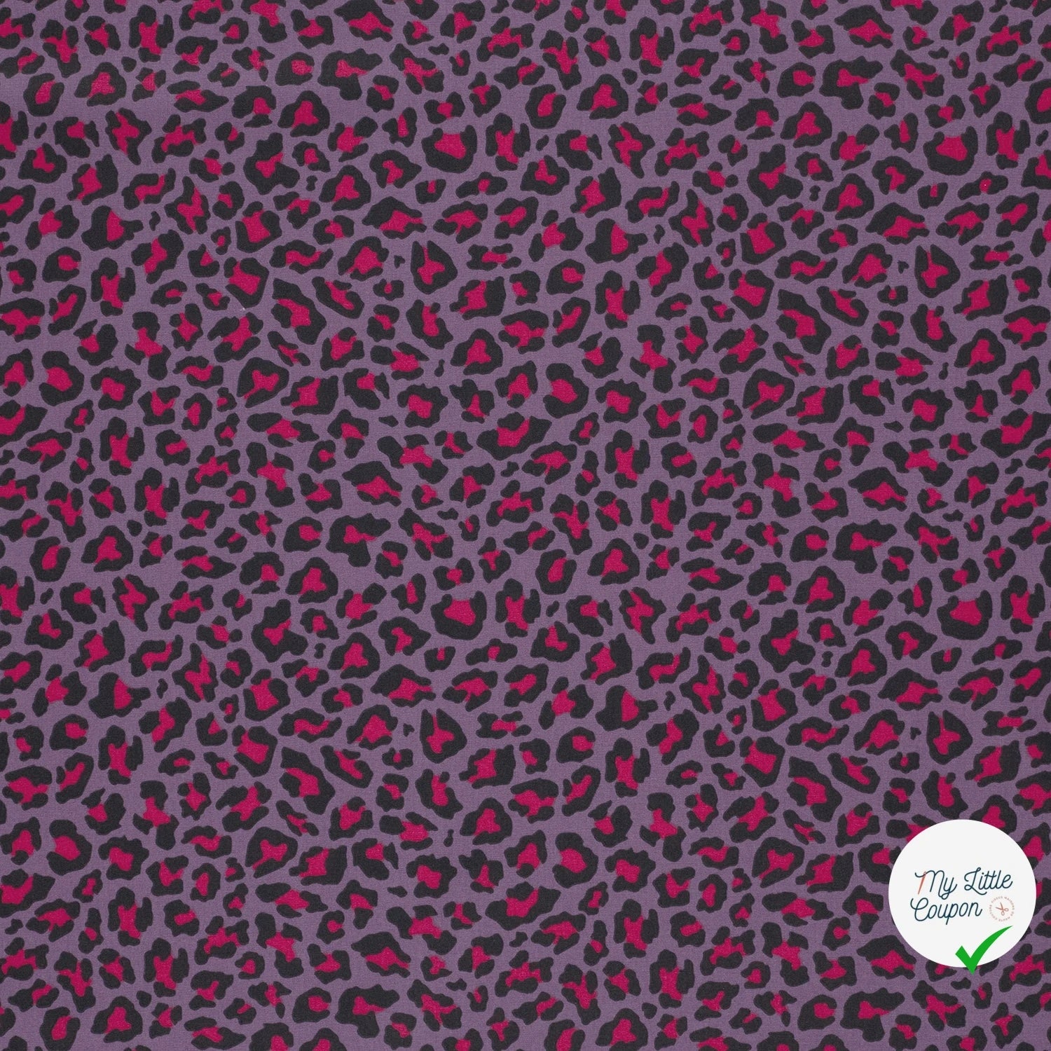POPELINE DE COTON TISSU IMPRIMÉ PANTHER POURPRE - My Little Coupon