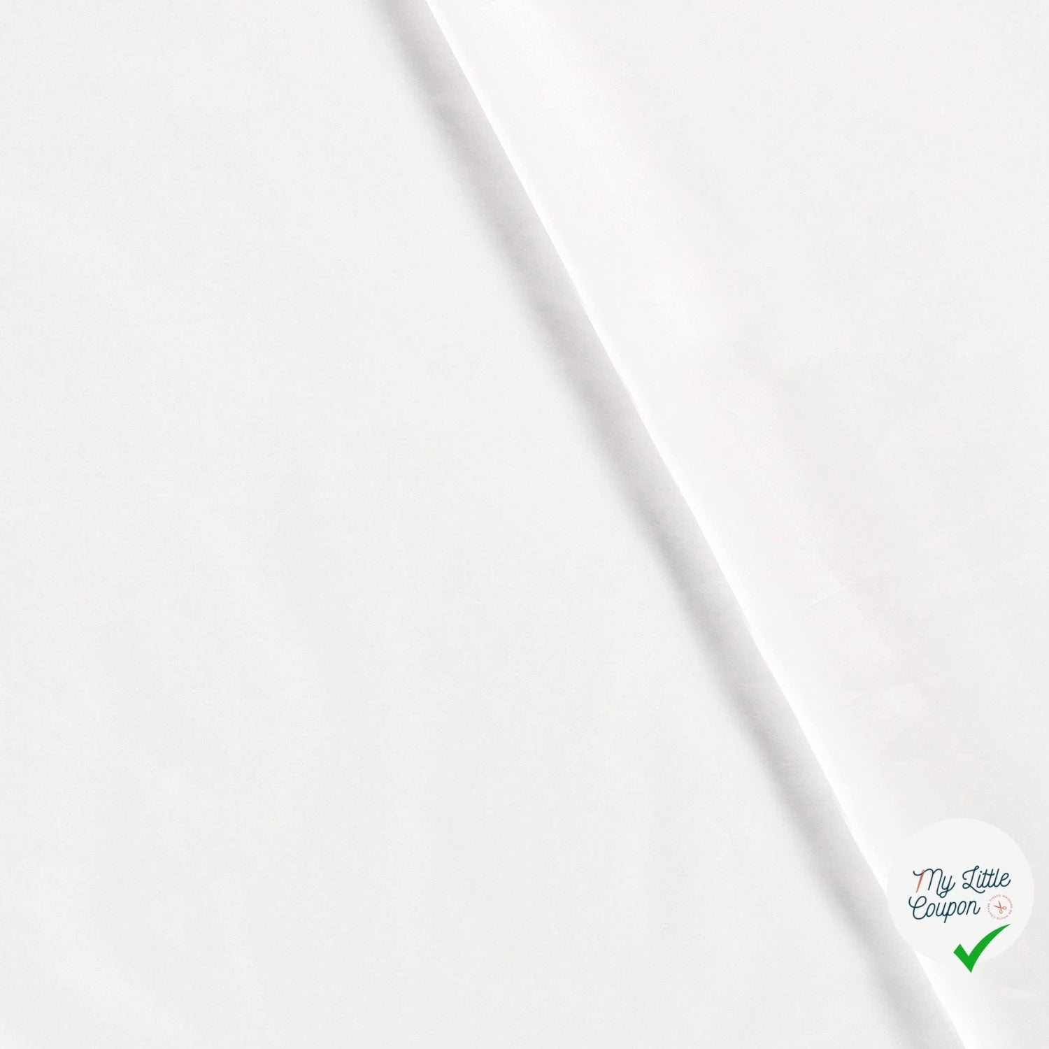POPELINE DE COTON TISSU UNICOLORE BLANC OPTIQUE - My Little Coupon
