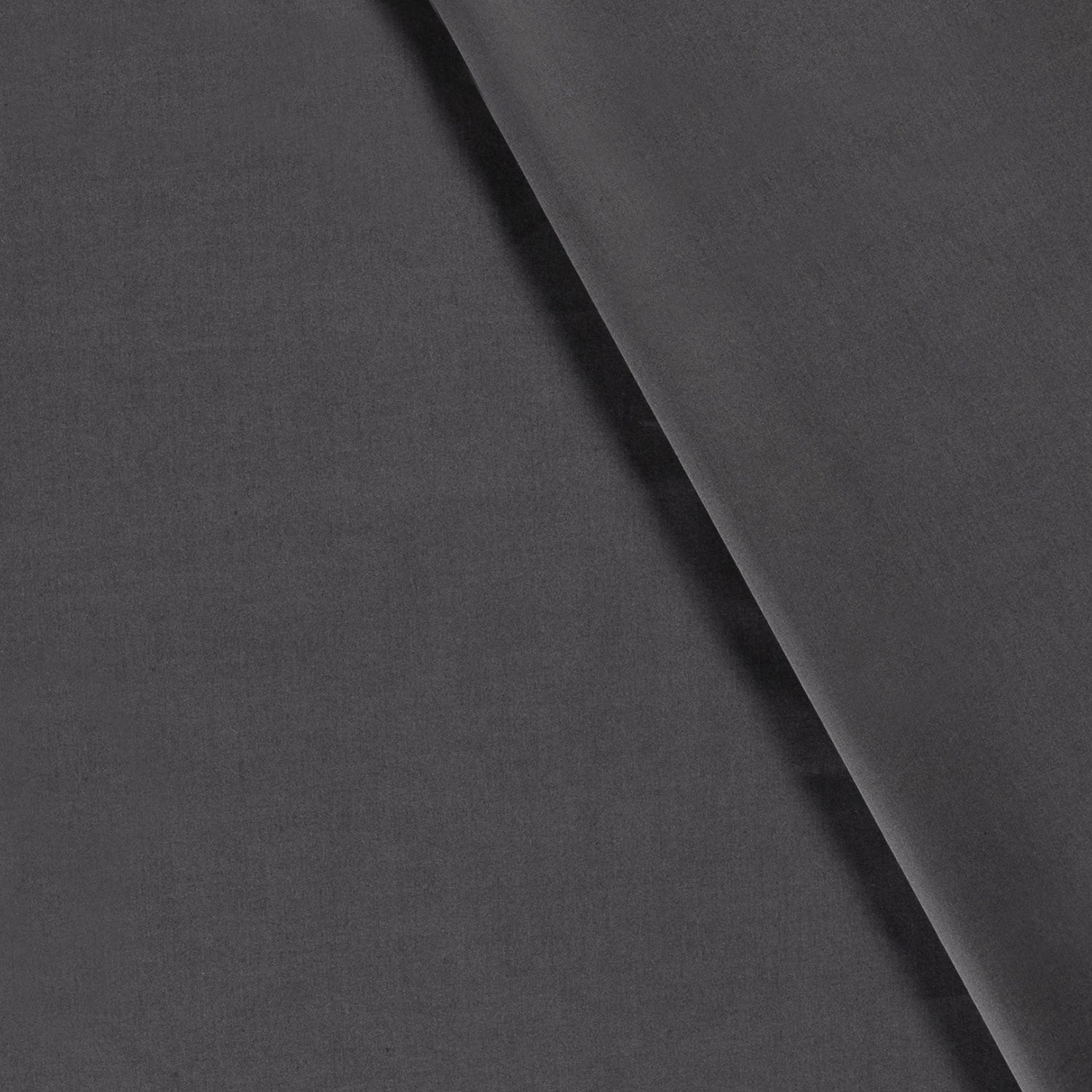 POPELINE DE COTON TISSU UNICOLORE GRIS FONCÉ - My Little Coupon