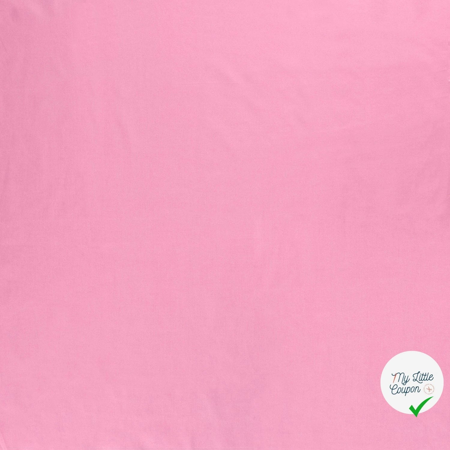 POPELINE DE COTON TISSU UNICOLORE ROSE - My Little Coupon