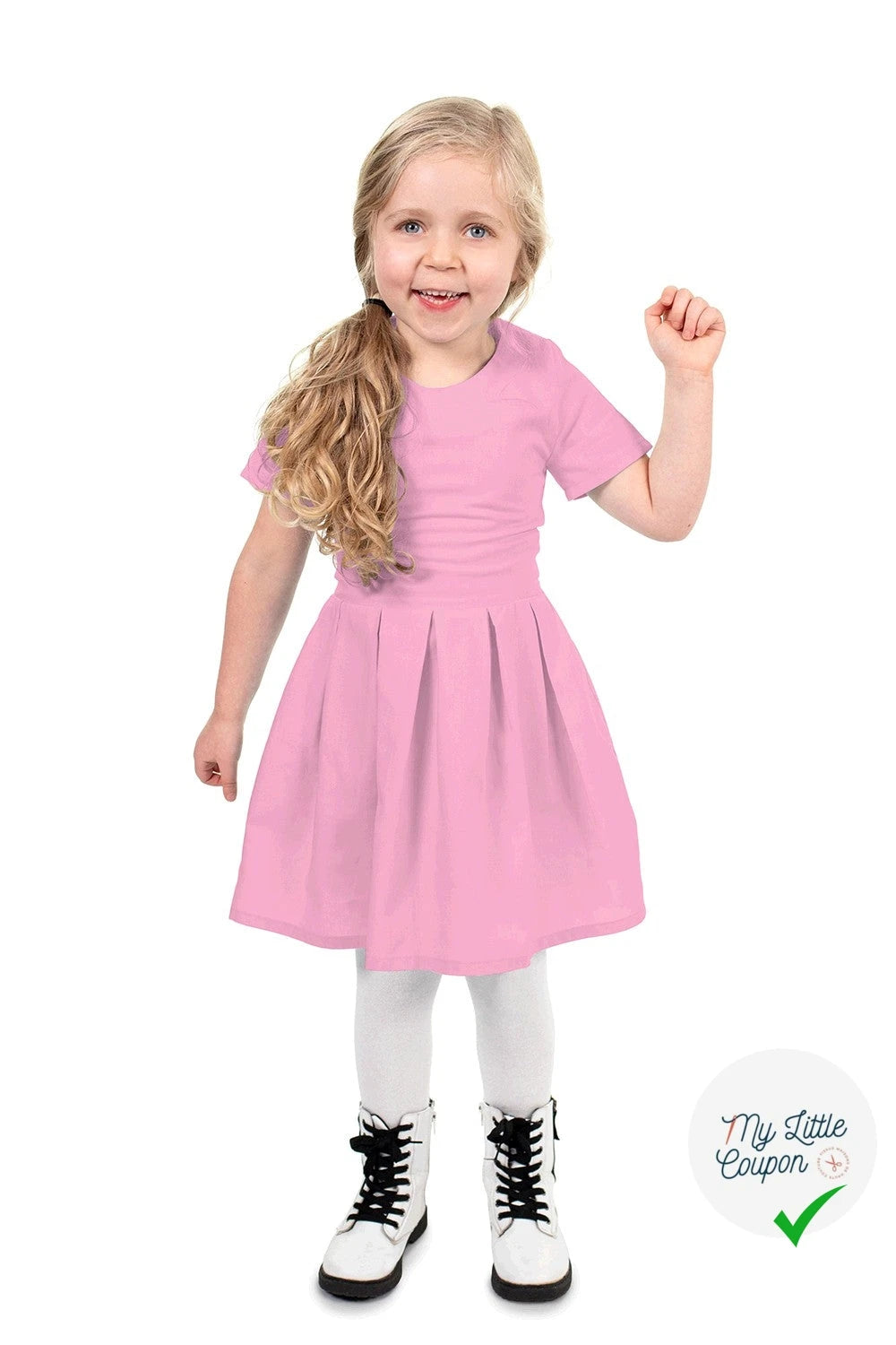 POPELINE DE COTON TISSU UNICOLORE ROSE - My Little Coupon