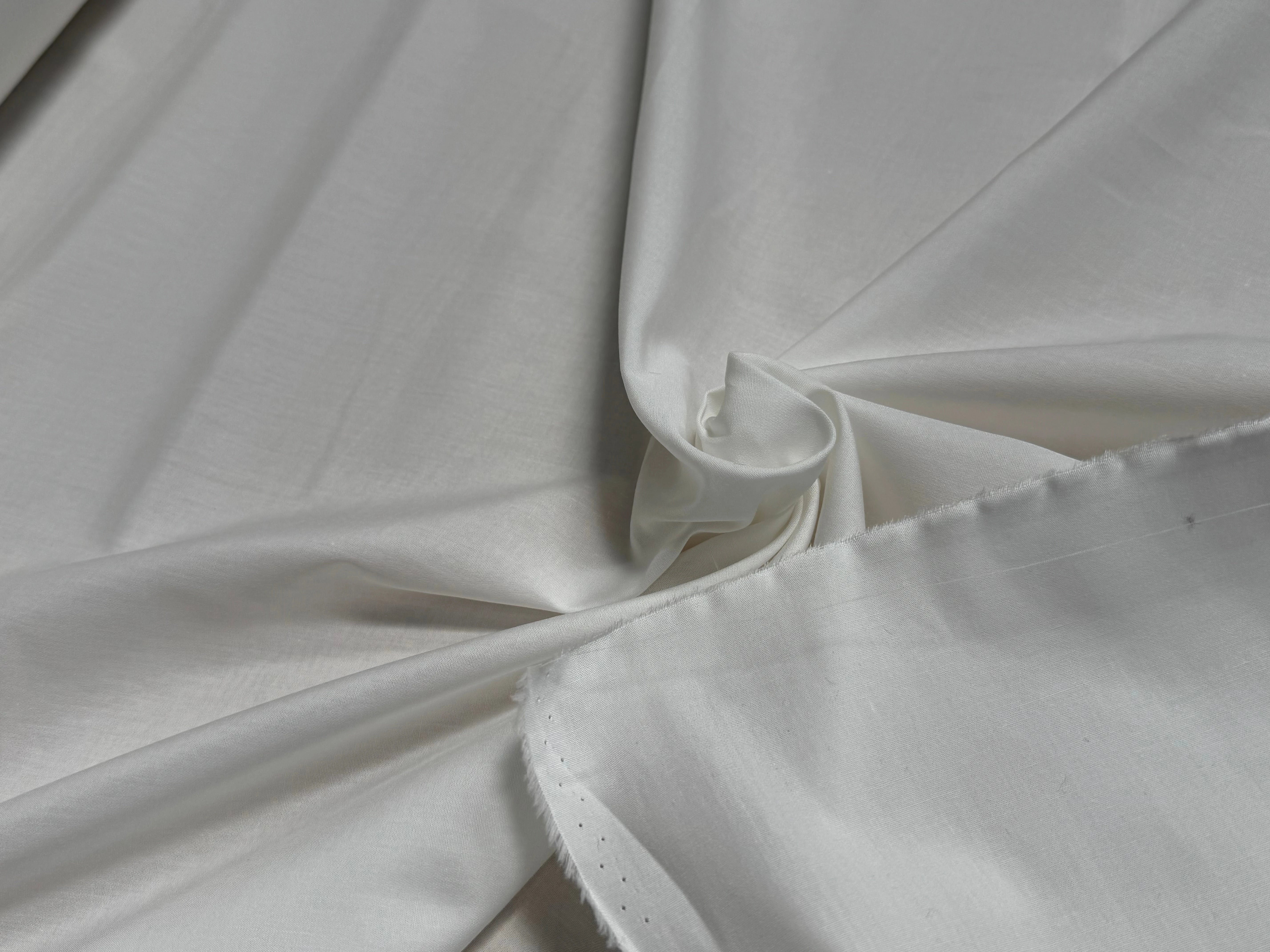 POPELINE DE COTON ULTRA PREMIUM BLANC CASSÉ - My Little Coupon