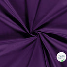 POPELINE DE COTON UNICOLORE AUBERGINE - My Little Coupon