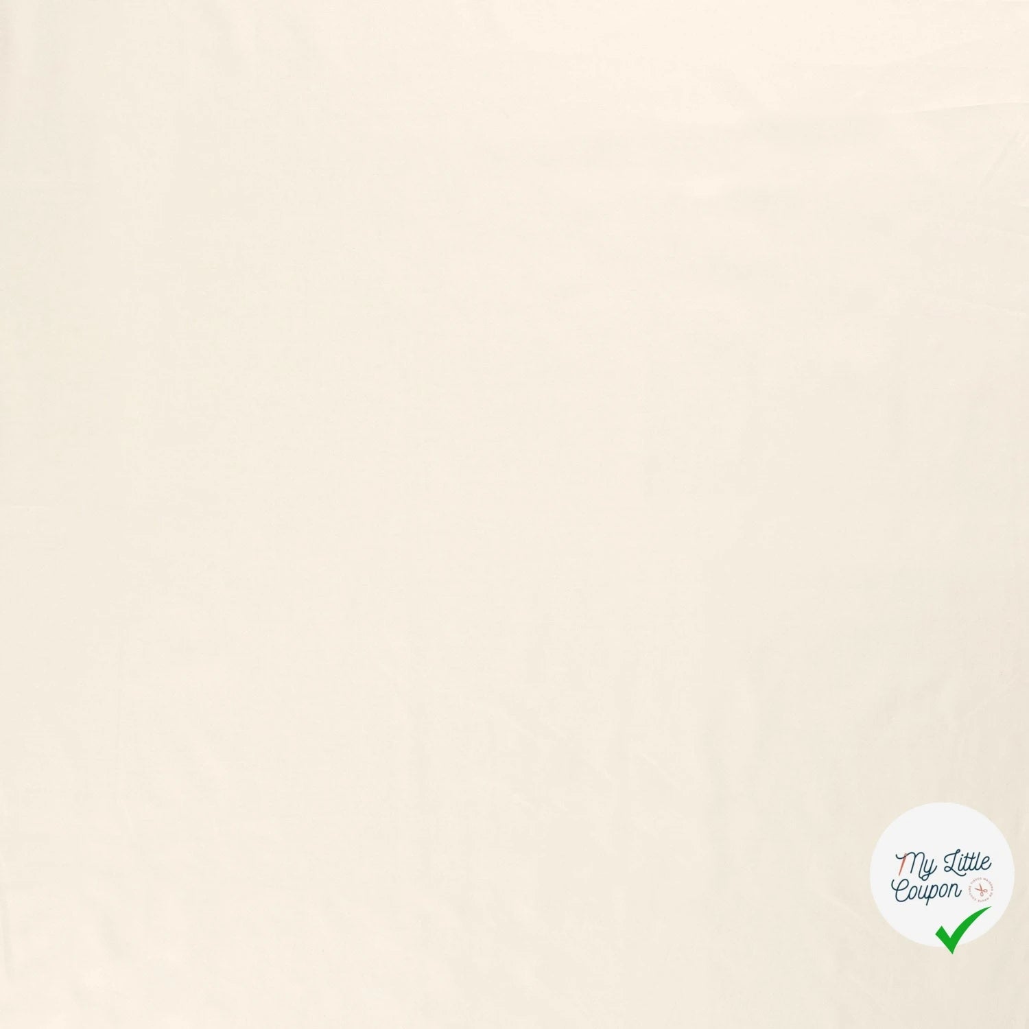 POPELINE DE COTON UNICOLORE BLANC CASSE - My Little Coupon
