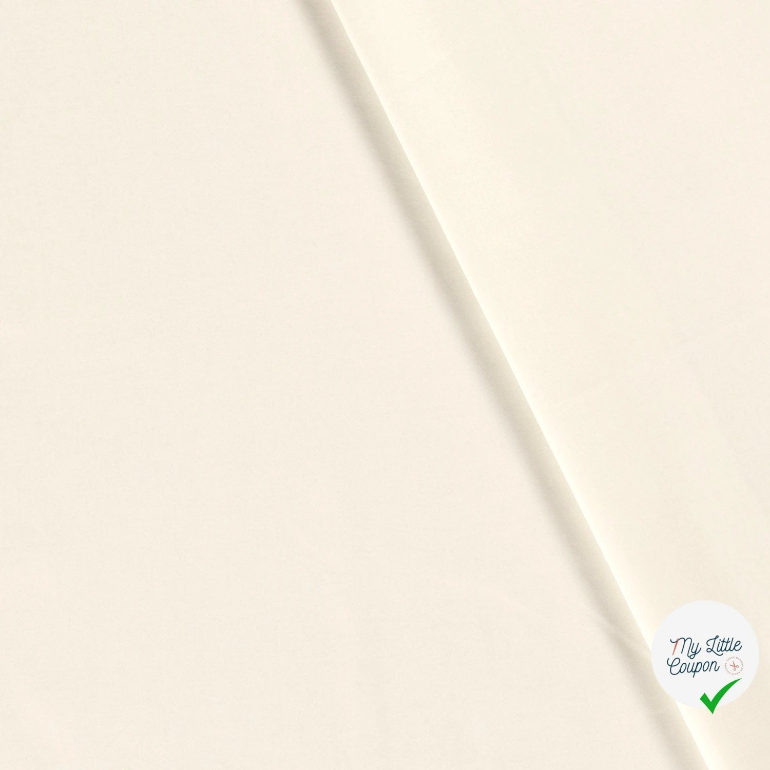 POPELINE DE COTON UNICOLORE BLANC CASSE - My Little Coupon