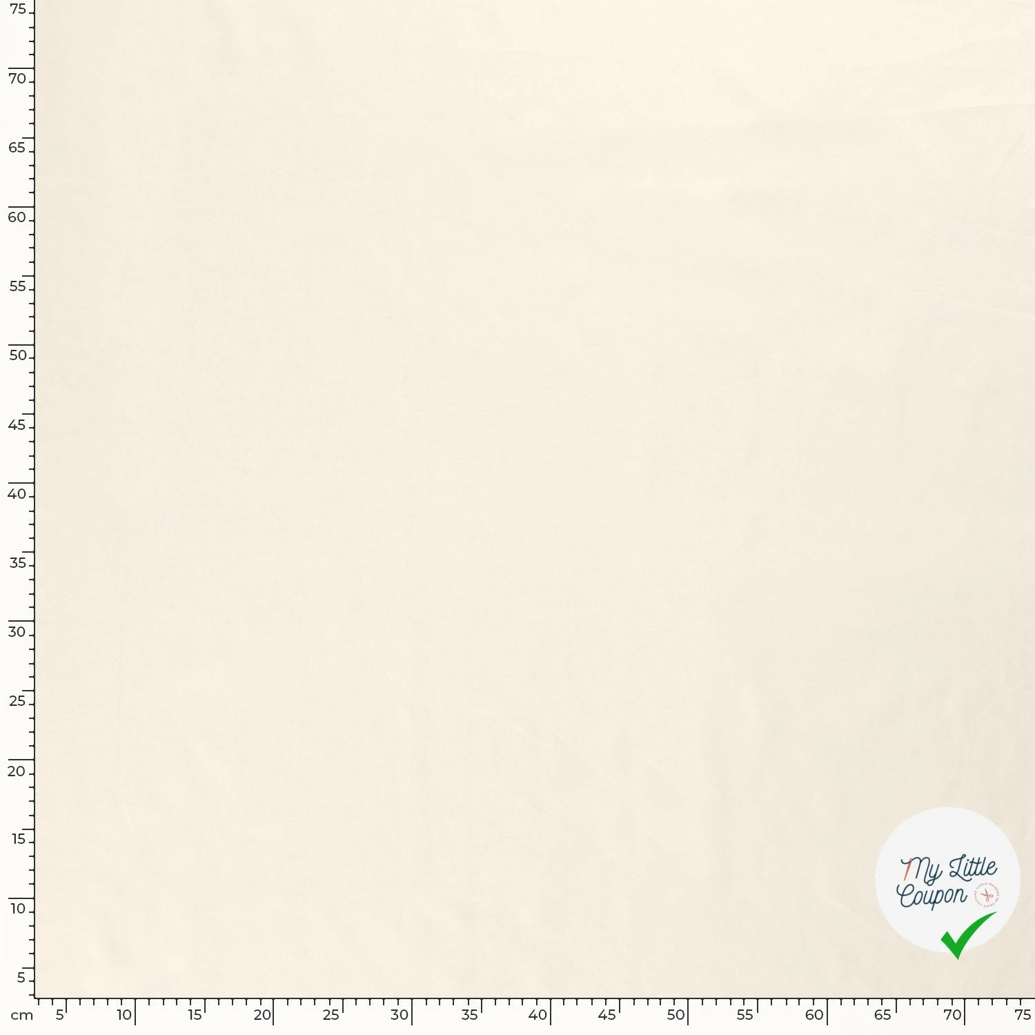 POPELINE DE COTON UNICOLORE BLANC CASSE - My Little Coupon