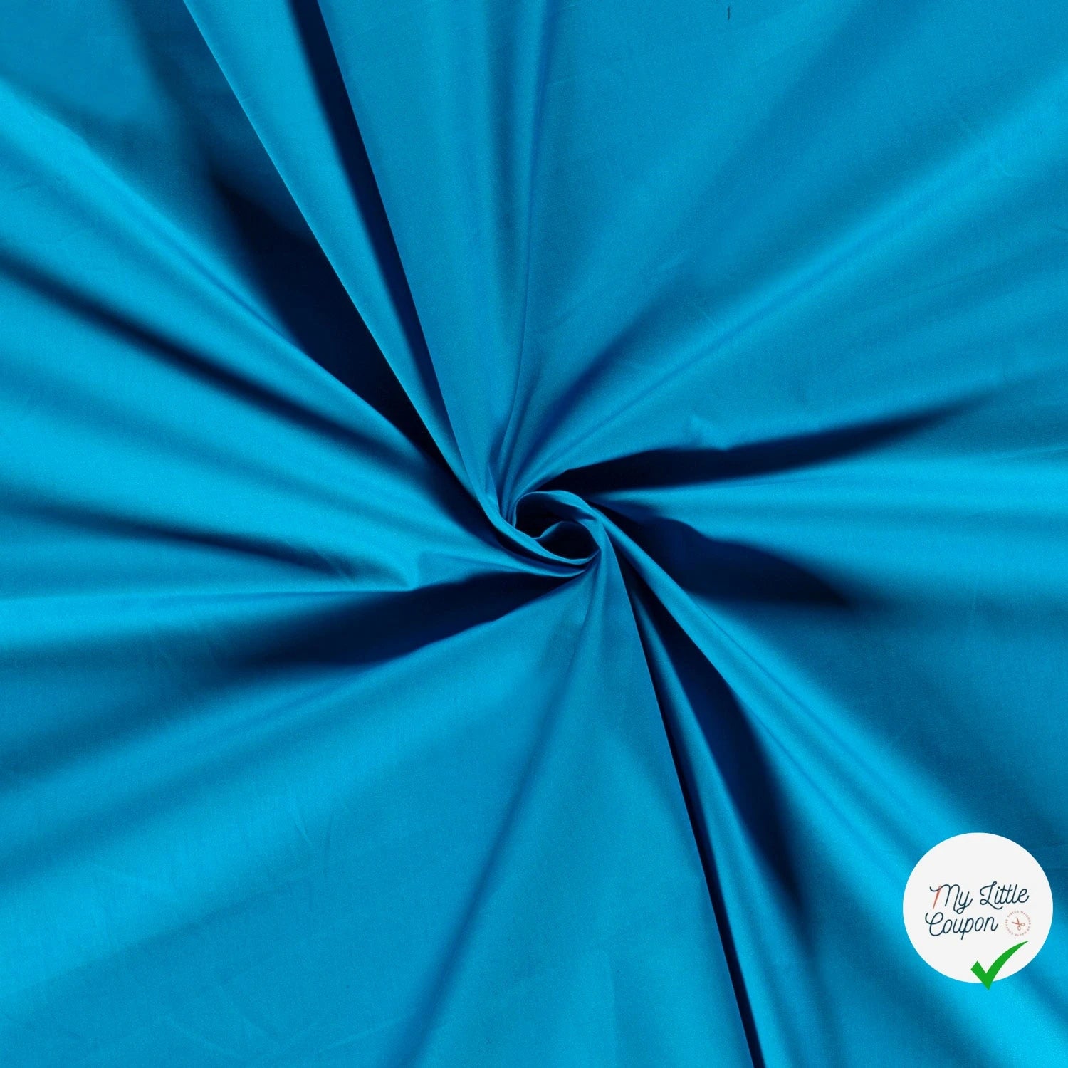 POPELINE DE COTON UNICOLORE BLEU CIEL - My Little Coupon