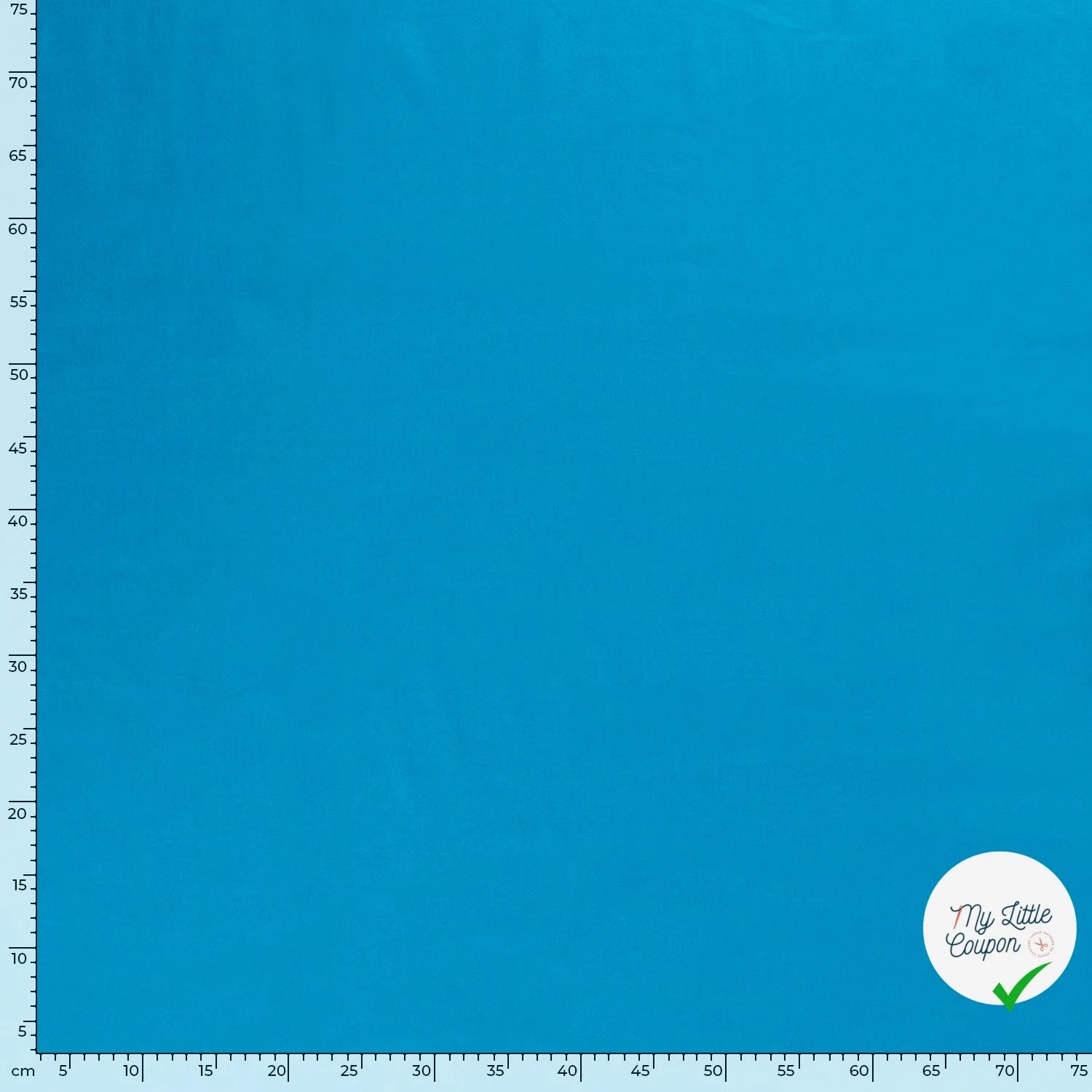 POPELINE DE COTON UNICOLORE BLEU CIEL - My Little Coupon