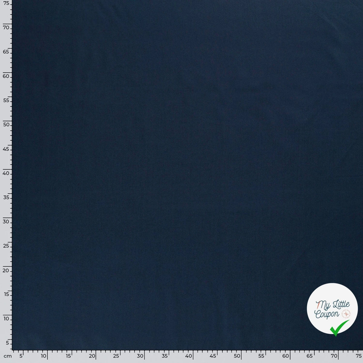 Popeline de coton unicolore bleu marine