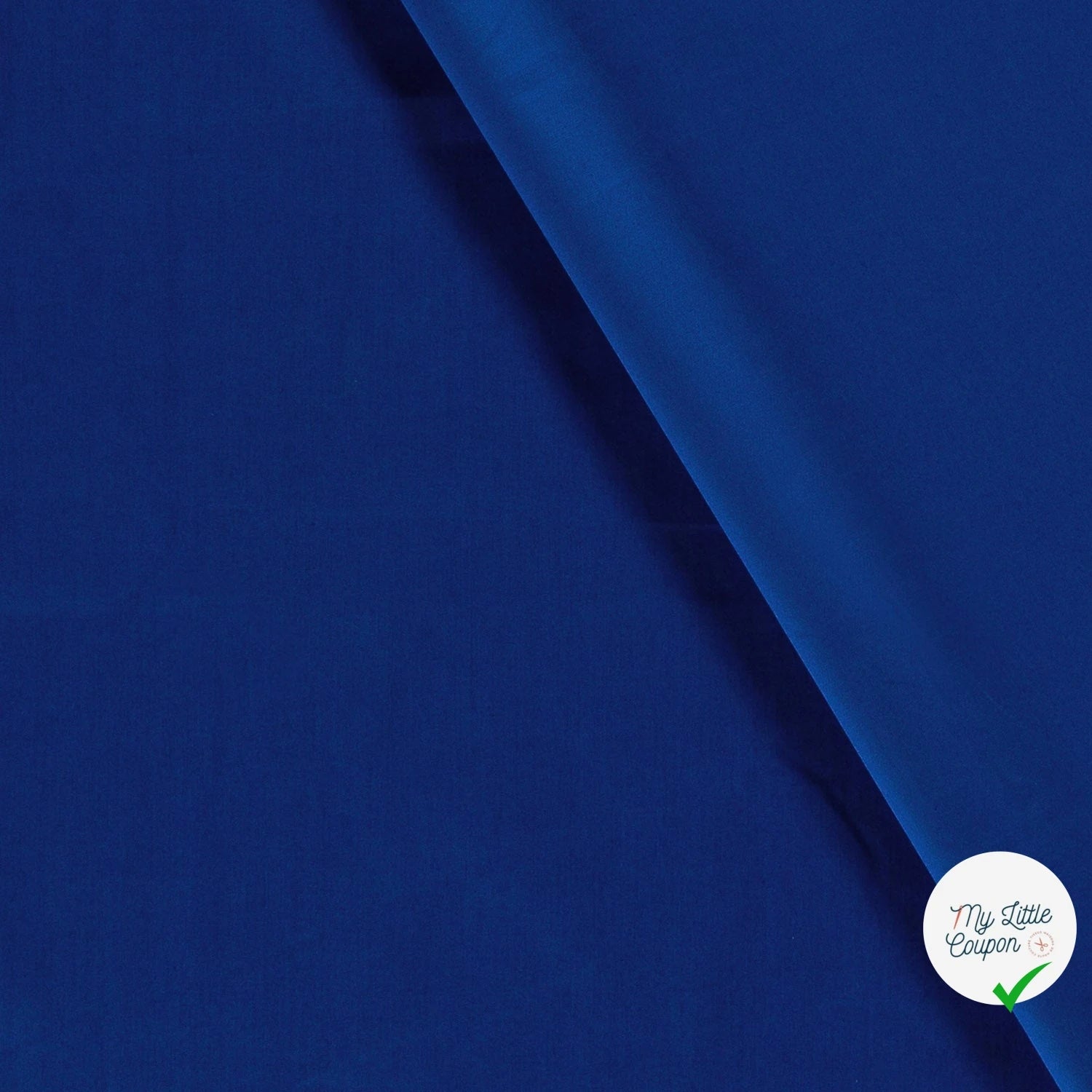 POPELINE DE COTON UNICOLORE COBALT - My Little Coupon