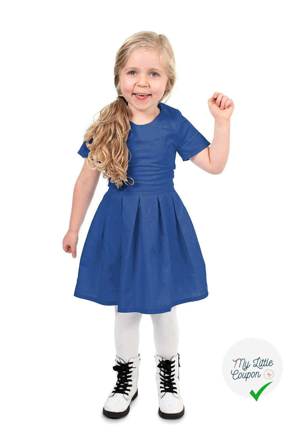 POPELINE DE COTON UNICOLORE COBALT - My Little Coupon