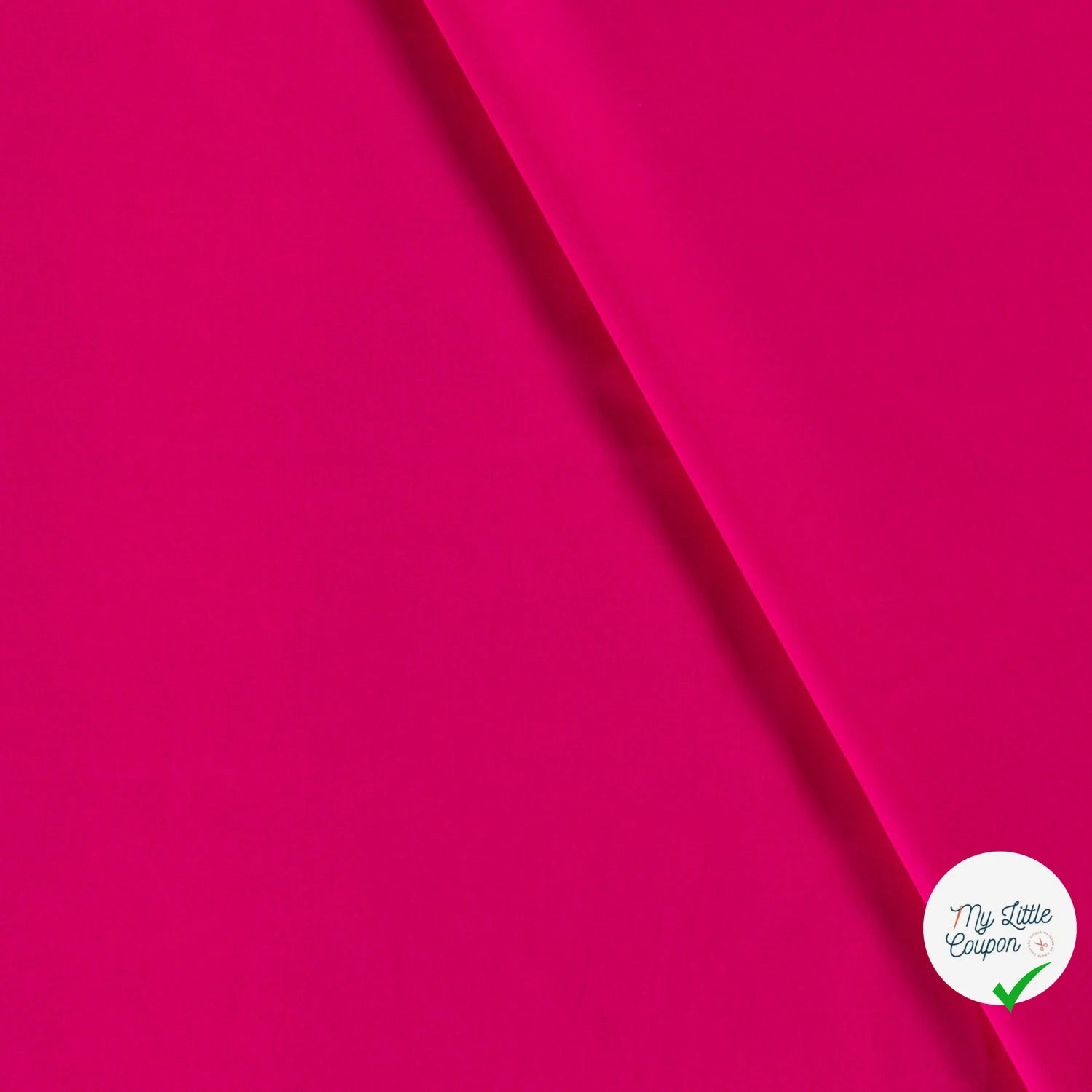 POPELINE DE COTON UNICOLORE FUCHSIA - My Little Coupon