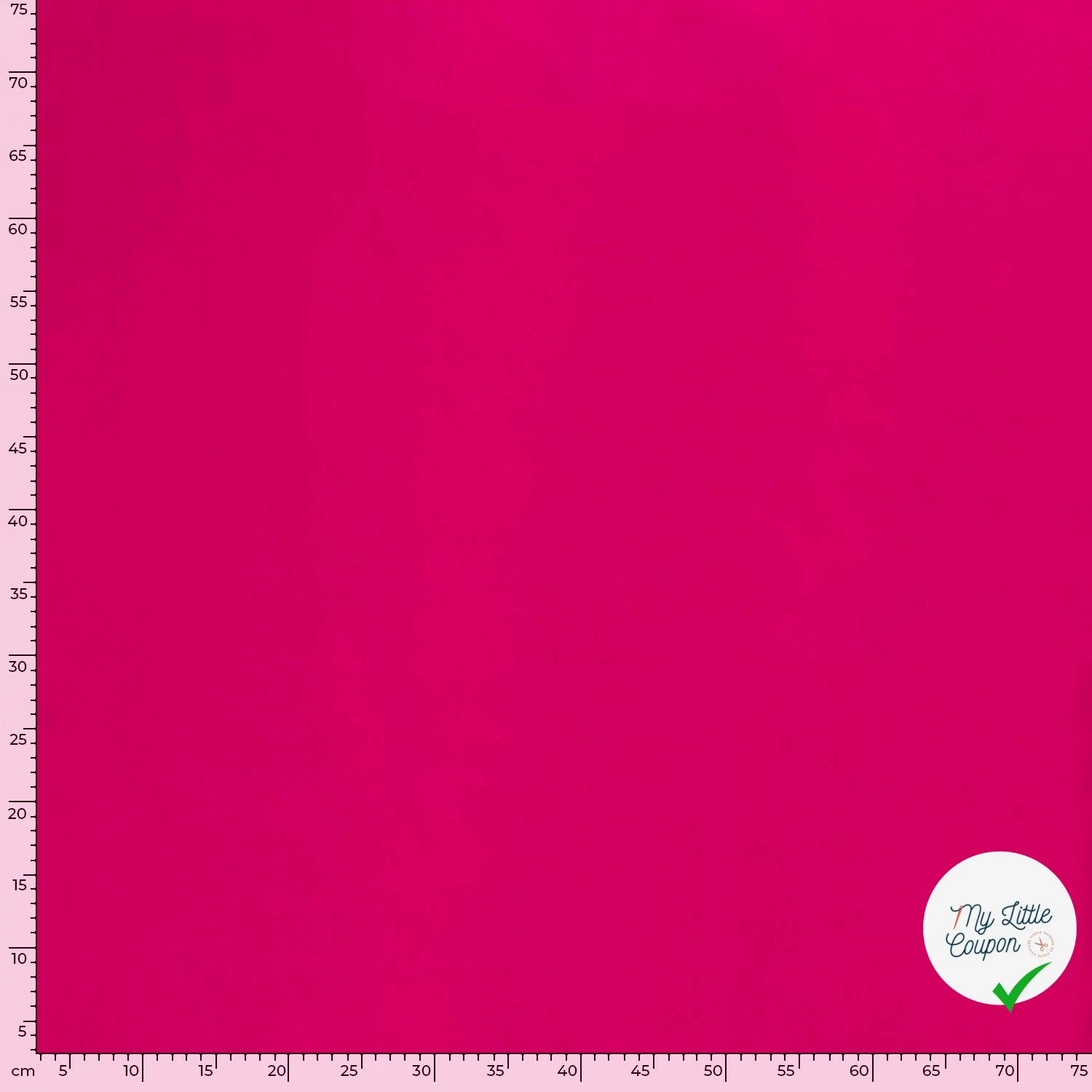 POPELINE DE COTON UNICOLORE FUCHSIA - My Little Coupon